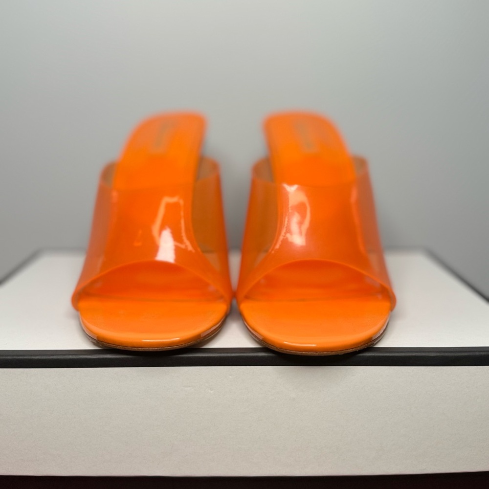 New With Box! Larroudé Madonna Vinyl Mules - Picture 2 of 6